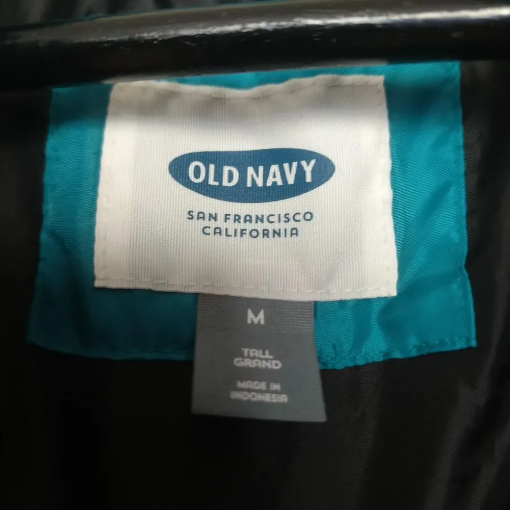 OLD‎ NAVY San Francisco California Men's Blue Full Zip Quilted Vest Size M Tall